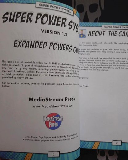 super power system 1.2 bundle: expanded powers guide and adventure guide