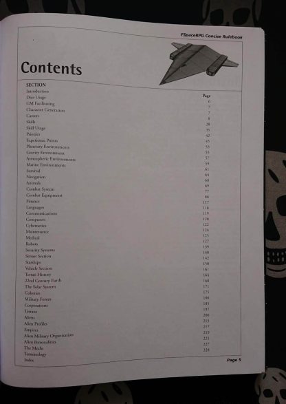 f space rpg concise rulebook (2013) pod