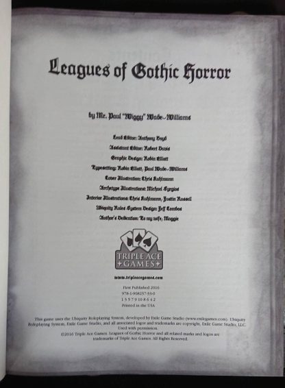 leagues of gothic horror: rulebook (2016)