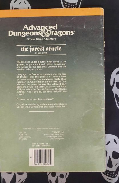 advanced dungeons & dragons 1st edition mod. n2 the forest oracle (1984) copy2