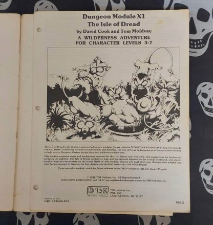 dungeons & dragons 1st edition mod. x1 isle of dread (1981) copy3