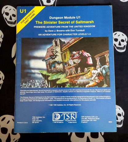 advanced dungeons & dragons 1st edition mod. u1 sinister secret of saltmarsh (1981)