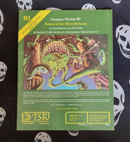 dungeons & dragons 1st edition mod. b3 palace of the silver princess green cover (1981) copy2