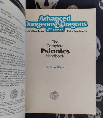 advanced dungeons & dragons 2nd edition phbr5 psionics handbook (1991)