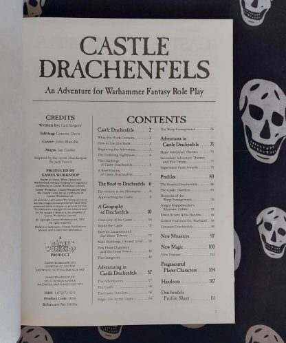 warhammer fantasy roleplay 1st ed castle drachenfels (1991)