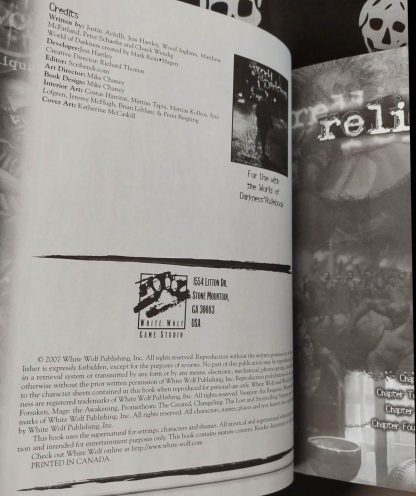 new world of darkness reliquary (2007)