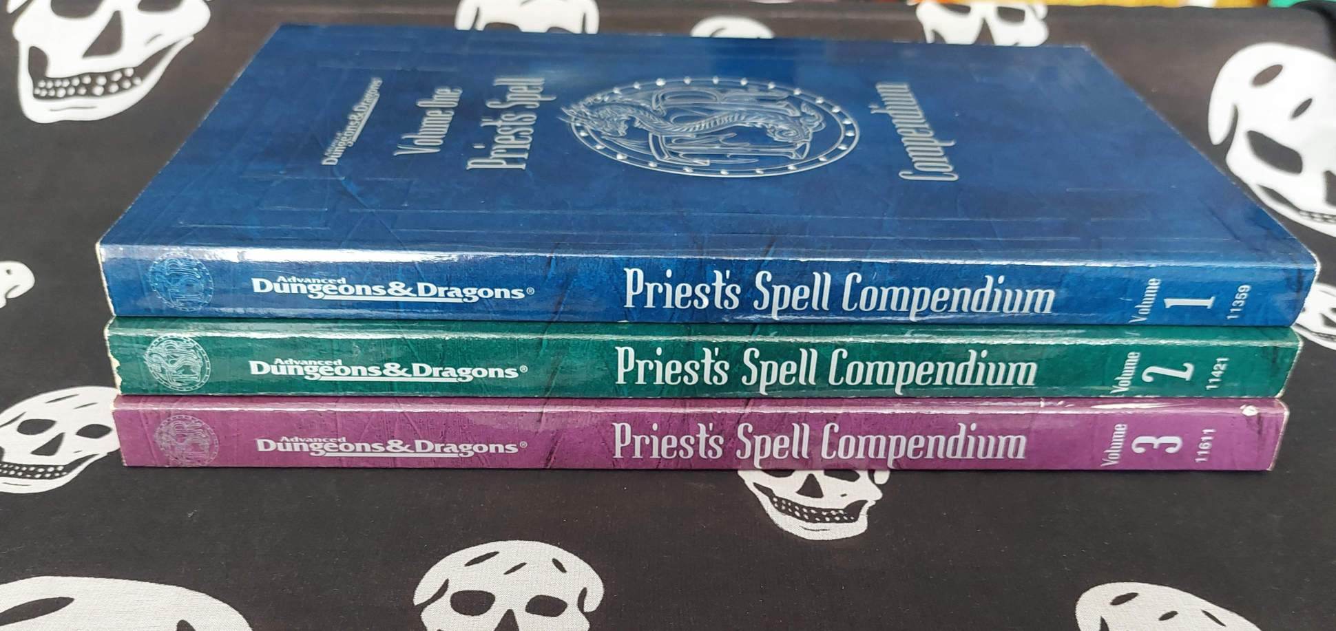 advanced dungeons & dragons rpg 2nd ed priest's spell compendiums set vol.s 1 2 & 3 (1999 2000)