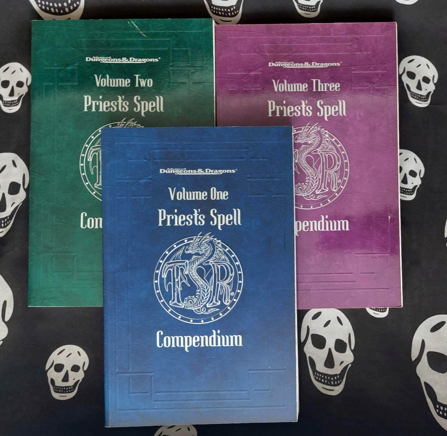 advanced dungeons & dragons rpg 2nd ed priest's spell compendiums set vol.s 1 2 & 3 (1999 2000)