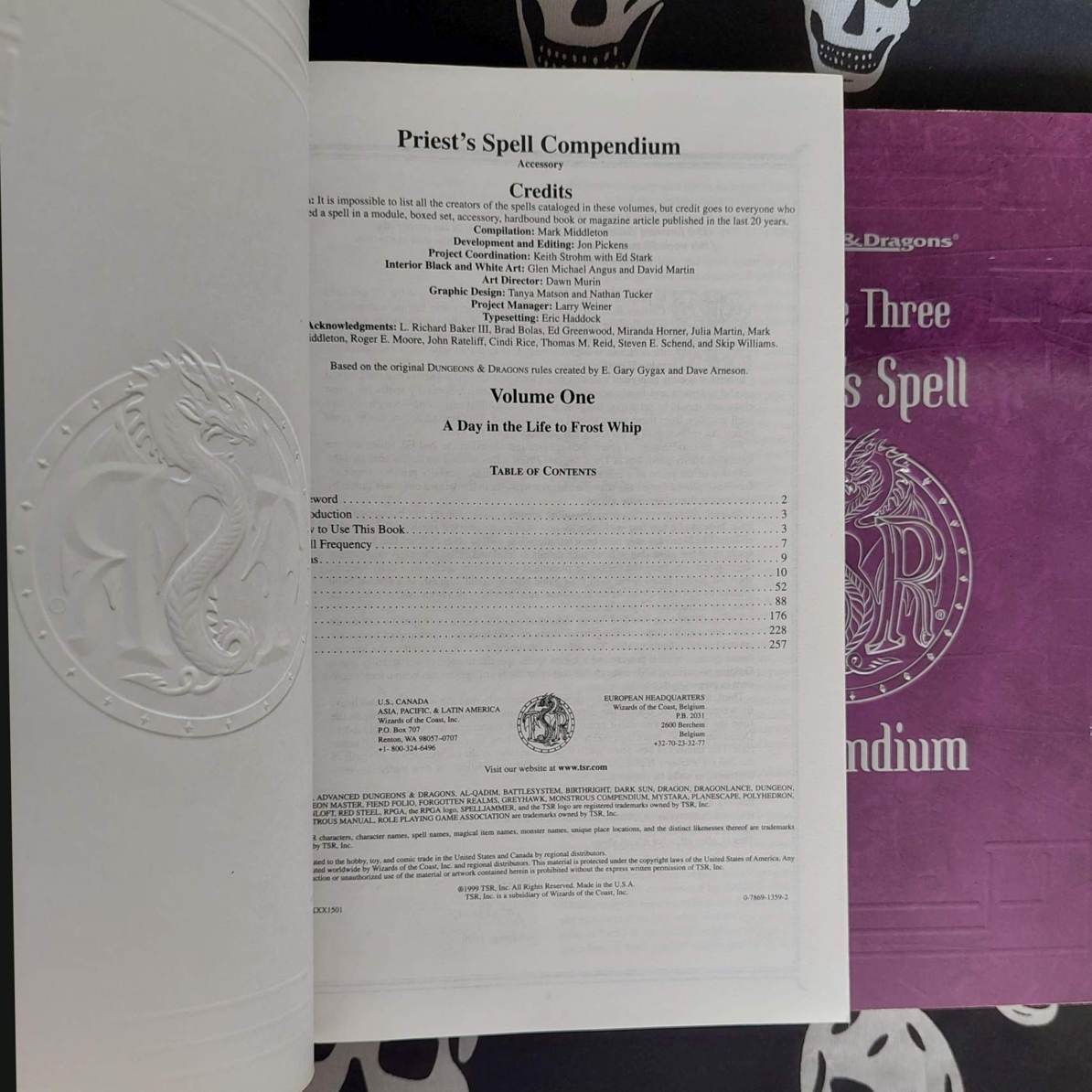 advanced dungeons & dragons rpg 2nd ed priest's spell compendiums set vol.s 1 2 & 3 (1999 2000)