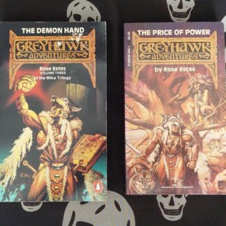 greyhawk adventures novels: mika series vol.s 2 and 3 price of power and demon hand (1988)