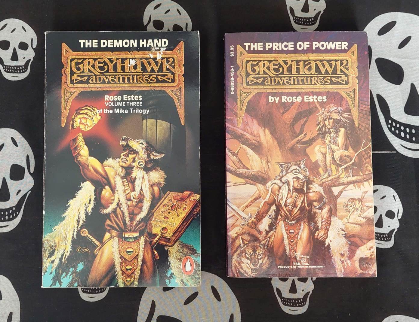 greyhawk adventures novels: mika series vol.s 2 and 3 price of power and demon hand (1988)