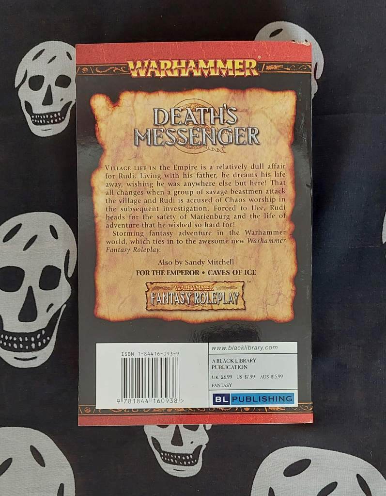warhammer fantasy novel death's messenger (2005 approx.)